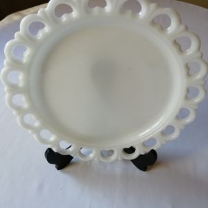 Vintage White milk glass Platter